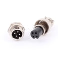 thumbnail image 2 of GX12-4 4-Pin 12mm Male Female Panel Metal Connector Aviation Plug 3Pcs, 2 of 4