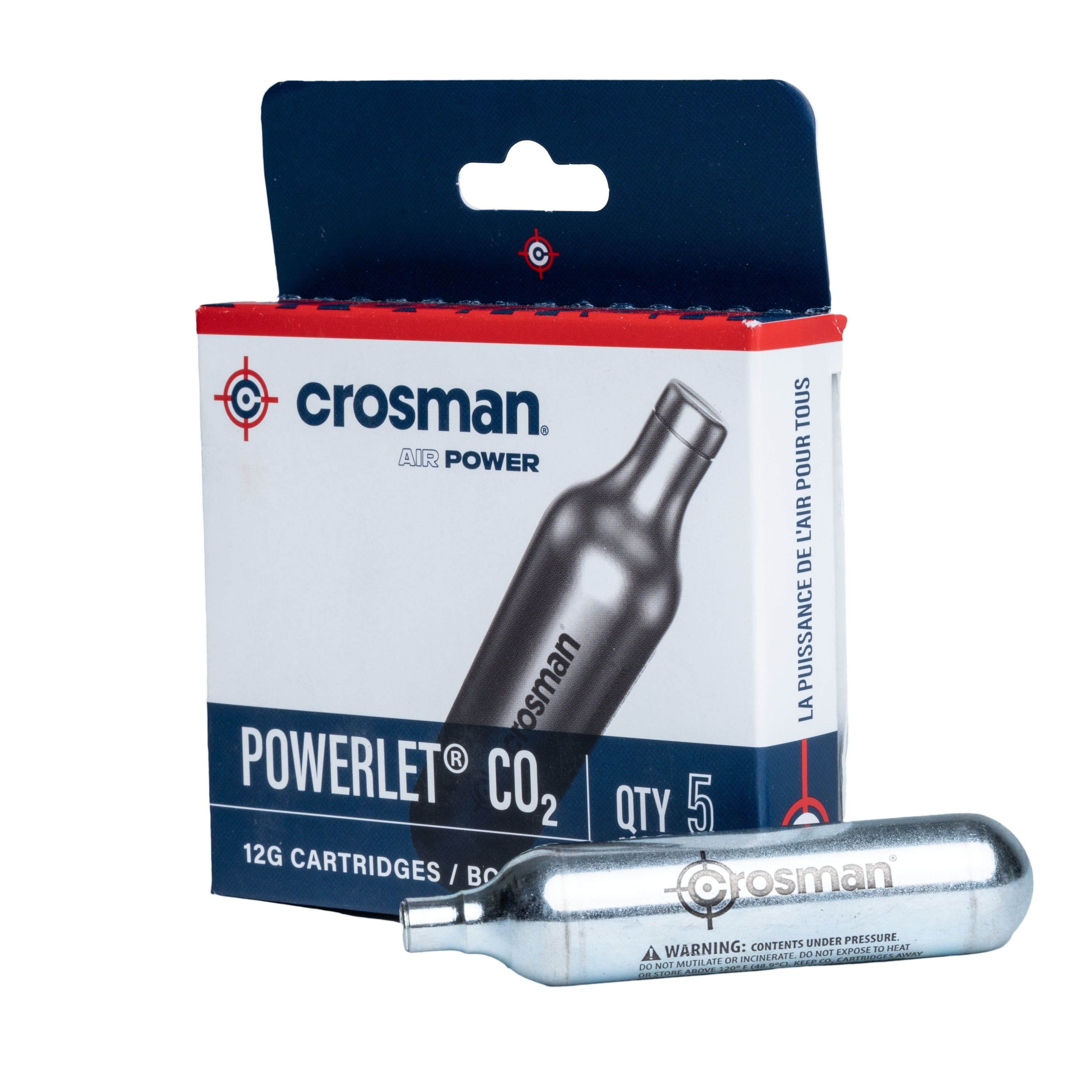 Crosman 12-Gram Powerlet CO2, 5 Ct, 231B