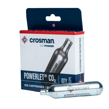 Crosman 12-Gram Powerlet CO2 5ct for Airguns and BB Guns