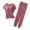 ☪375-Red, variant on Nuoqisi Womens 2 Piece Outfits 2026 Summer Casual Loose Short Sleeve Pullover Tops & Wide Leg Pants Lounge Sets Tracksuit
