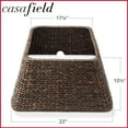 thumbnail image 7 of 22-Inch Water Hyacinth Christmas Tree Collar, Woven Tree Square Base Cover with Cord Cut Out, Natural, 7 of 7