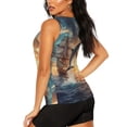 thumbnail image 3 of Lsque Sailing Dancing Dolphin Printed Workout Tank Tops for Women, Athletic Sports Tank Tops, Compression Sleeveless Dry Fit Shirts,Sleeveless Yoga Shirt-Small, 3 of 9