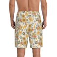 thumbnail image 3 of Gaeub Hippie Bee Honeycomb Printed Men's Short Pajama Pants, Lightweight Lounge & Sleep Bottoms Keep You Cool - 4X-Large, 3 of 9