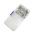 thumbnail image 1 of xinxixnxx 200 Pieces Professional 3mm Copper Crimp Terminal High Strength Terminal Connector Press Plug-In Electric Wire Connectors Set Silver, 1 of 8