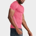thumbnail image 4 of Short Sleeve Shirts for Men, Mens Workout Shirts Lightweight Sport Gym Training Bodybuilding Tops Breathable Moisture Wicking Quick Dry Athletic Tees, 4 of 5