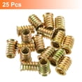 thumbnail image 3 of Uxcell Wood Furniture M10x25mm Threaded Insert Nuts Interface Hex Socket Drive 25Pack, 3 of 6