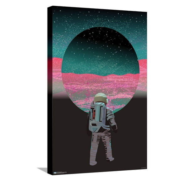 Abstract Astronaut Canvas Wall Poster, 14.725" x 22.375"