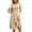Beige(Ladies Dresses), variant on LUVDA Women's Soft Knit Long Sleeve Midi Dress Wrap V Neck Cross Waist A Line for Fall&Winter