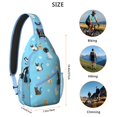 thumbnail image 5 of Cat and Nature Illustration Sling Backpack, Boho Watercolor Cat Crossbody Bag, Artistic Pet Pattern for Outdoor Travel Lovers, 5 of 6