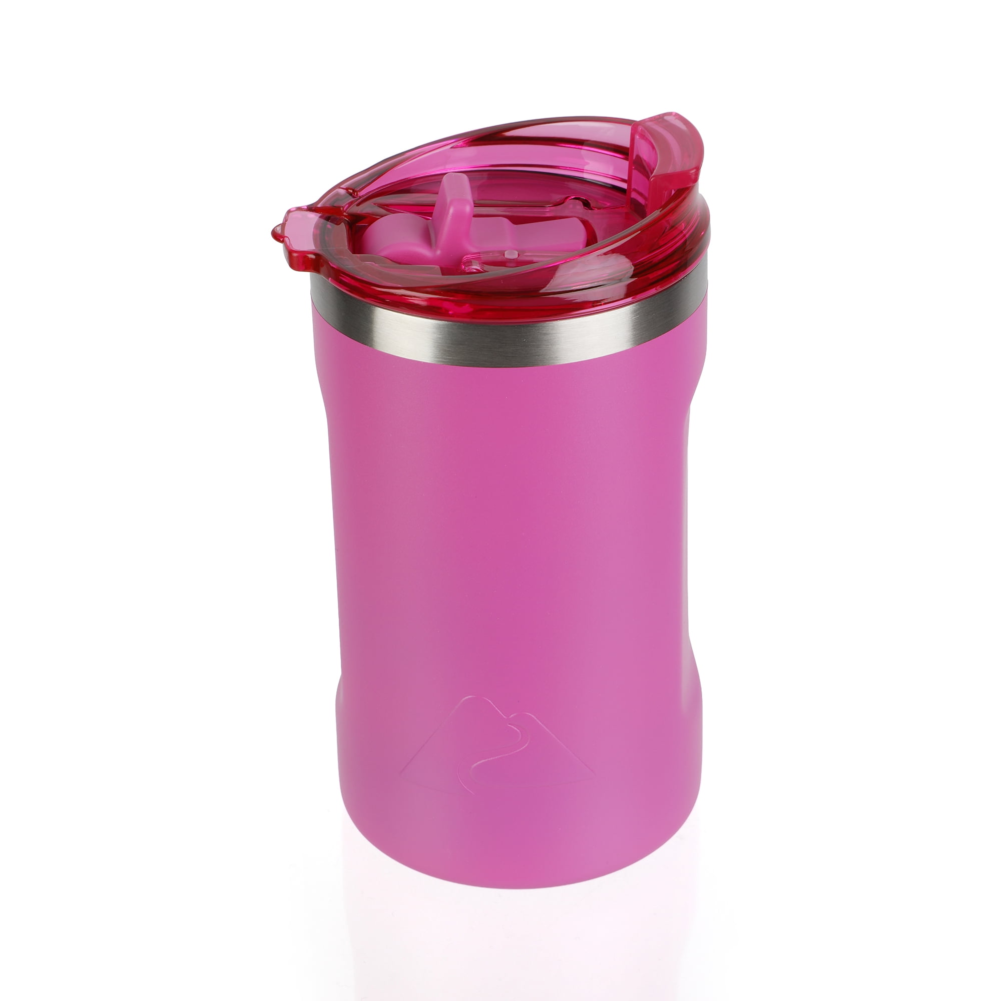 Ozark Trail 16oz Ceramic Lined Stainless Steel Can Tumbler with 2-in-1 Lid,Pink