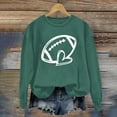 thumbnail image 2 of BODOAO Women's Football Game Day Sweatshirt Women's Rugby Printed Pullover Round Neck Casual Graphic Print Oversized Crewneck Sweatshirts Long Sleeve Pullover for Gameday Hoodies Blackish Green L, 2 of 4