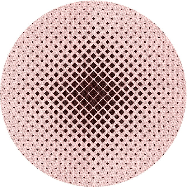 Ahgly Company Machine Washable Indoor Square Transitional Pink Bubble Gum Pink Area Rugs, 3' Square