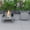 Grey, variant on LeisureMod Walbrooke Modern Square Fire Pit Table and Tank Holder with Powder Coated Aluminum for Patio and Backyard Garden (White)