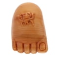 thumbnail image 2 of 2X Wooden Blessing Statue Handcraft Indoor Home Desktop Ornament Foot Zulema Escultura de estatua de Buda de madera, 2 of 7