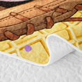 thumbnail image 5 of Castle Fairy Sport Baseball Quilt King,Ice Cream Glove Pattern King Coverlet Set,Brown Blue Pink, 5 of 7