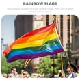 thumbnail image 5 of Raindrops 2pcs Decorative Rainbow Flag Portable Outdoor Banner for Party, 5 of 8
