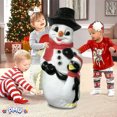 thumbnail image 5 of PMU Christmas Light Up Snowman with Penguin 31 Inch Blow Mold Plastic Statue Illuminated with 6' Cord and Light Traditional Indoor/Outdoor Decor Lawn and Yard Decoration (1/Pkg) Pkg/1, 5 of 6