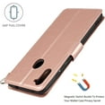 thumbnail image 3 of Wallet Case for Samsung Galaxy A11 with Card Holder Slots,Kickstand Phone Cover Premium Leather Magnetic Closure Slim Flip Shockproof Wrist Strap Case for Samsung Galaxy A11 6.4",Rosegold, 3 of 14