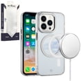 thumbnail image 2 of Designed for Apple iPhone 14 Pro Max Transparent Hybrid Circle Ring Magnetic Compatible with MagSafe Color Frame Metal Buttons Phone Case Cover [Clear], 2 of 4