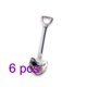 thumbnail image 2 of Forma de pala de acero inoxidable Té Café Azúcar Cuchara Helado Cuchara de postre Sweethay JJ6665-03×6, 2 of 7