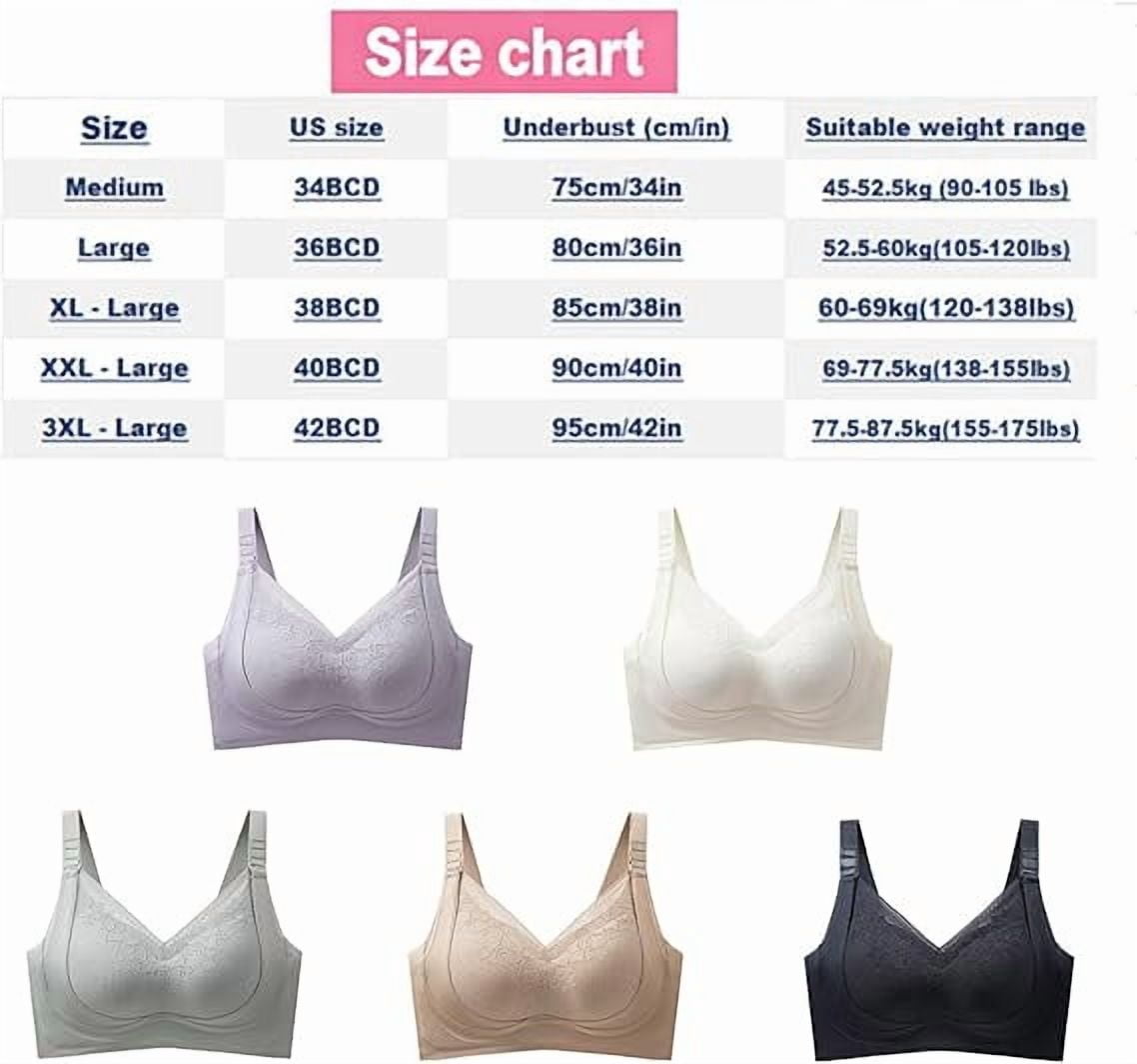 Mixicharm Bra, Daily Seamless Comfort Lifting Bras, Full Coverage Breathable Anti-Sagging Bras(A,XXL)