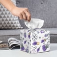 thumbnail image 5 of Goofa Lavender Bicycle Tissue Box Cover PVC Leather Tissue Holder Square Facial Tissue Case Facial Paper Organizer Dispenser for Bathroom, Vanity Countertop, 5 of 8