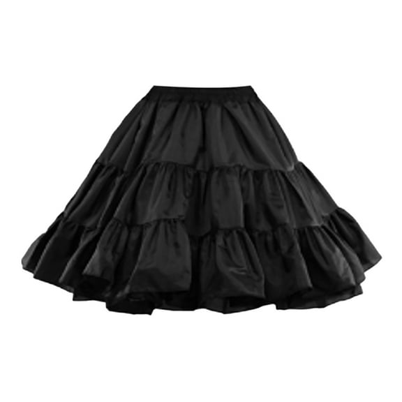 Youmylove Women Petticoat 2 Adjustable Hoop Skirt Lace Short Underskirt For Dress Fashion Gothic Style Vintage Hallowmas Party Clothes