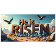 thumbnail image 6 of Easter Themed Banner with Hummingbirds Butterflies and Flowers He is Risen Backdrop Party Decorations Photography Props Easter Celebration Church Event Family Gathering Decor Background, 6 of 6