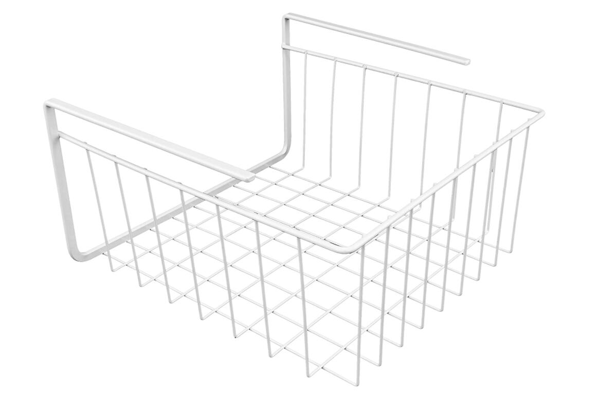 White Under Shelf Basket Hanging Under Shelf Storage Basket Under