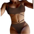 thumbnail image 1 of Moda mujer sólido Sexy Bikini push-up acolchado traje de baño traje de baño conjunto de ropa de playa Fridja  nalpqowj52093, 1 of 1