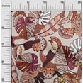 thumbnail image 2 of oneOone Silk Tabby Brown Fabric Leaves Sewing Fabric By The Yard Printed Diy Clothing Sewing Supplies 42 Inch Wide, 2 of 6