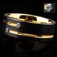 thumbnail image 3 of Anillos de acero inoxidable pulidos con incrustaciones de diamantes de 8 mm de ancho para mujer 7, 3 of 8