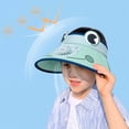 thumbnail image 7 of SGFCWSX Boys Sun Visor Hat USB Rechargeable Fan Wide Brim UV Protection Cute Adjustable Summer Outdoor Beach Hat for Kids Light Blue Free Size, 7 of 7