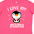 thumbnail image 4 of Inktastic I Love My Mama with Cute Penguin and Hearts Girls Toddler T-Shirt, 4 of 5