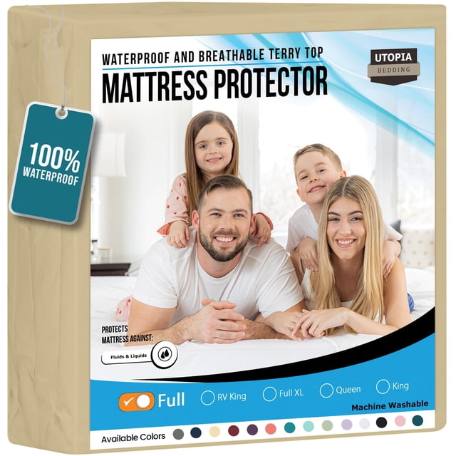 Protector de colchón impermeable Utopia Bedding, tamaño completo
