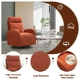 thumbnail image 6 of Muumblus Swivel Glider for Nursery, Comfy Swivel Rocking Glider Chair with Comfortable Headrest and Lumbar Pillow, Orange Velvet, 6 of 10