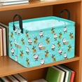 thumbnail image 4 of Piwvid Rectangular Christmas Basket, Fabric Storage Bin and Collapsible Storage Box, for Organizing Clothes, Books, and Toys on Shelves, Holiday Gift Baskets and Decor, 4 of 7
