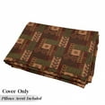 thumbnail image 5 of Geometric Floor Pillow Lounger Cover, Style Geometric Folk Design Geometric Floral Motifs Print, Nap Mat Printed Fabric Case for 5 Pillows, 88" x 27", Pink Green and Brown, by Ambesonne, 5 of 5