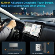 Carpuride 10.1 Double Din CarPlay Android Auto Stereo Detachable Screen