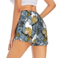 thumbnail image 3 of Goofa Squirrel And Leaves Printed Women 2 in 1 Running Shorts,Quick Dry Athletic Workout Shorts,High Waisted Athletic Shorts with Liner Pockets-Medium, 3 of 9