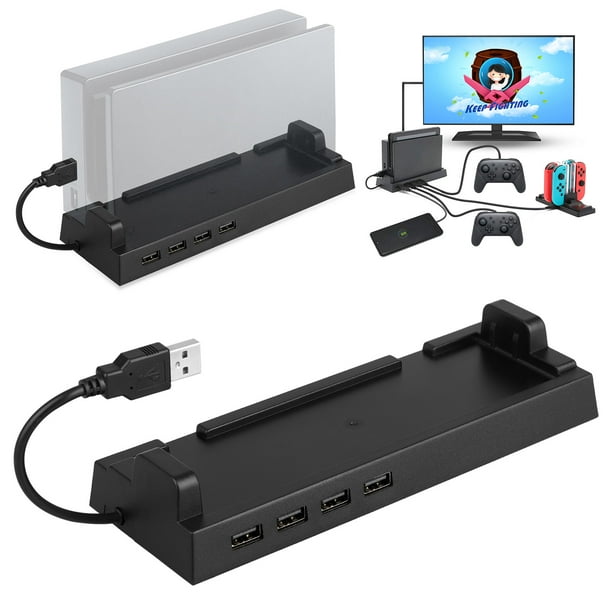 Usb Hub Dock For Nintendo Switch Multi Port Usb 2 0 Data Transmission Base With 4 Output Ports For Nintendo Switch Pc Laptop Mac Windows Walmart Com Walmart Com