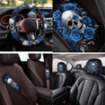 thumbnail image 4 of HUIACONG 14-Piece Skull and Rose Design Car Interior Accessory Kit, Skin Friendly Cloth Durable Automotive Interior Accessories, Suitable for Cars Trucks Vehicles, 4 of 5