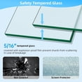 thumbnail image 5 of 56-60" W x 75" H Frameless Sliding Shower Door, Shower Glass Door with 5/16" (8mm) Clear Tempered Glass, Explosion-Proof Film, Seal Strip Parts and Stainless Steel Handle, Stainless Steel Brushed, 5 of 7