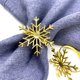 thumbnail image 1 of Servilleteros en forma de copo de nieve de Navidad, mesa de comedor, botón de ajuste, servilletero, accesorios de decoración de mesa de boda LingWen 9024715632135, 1 of 1