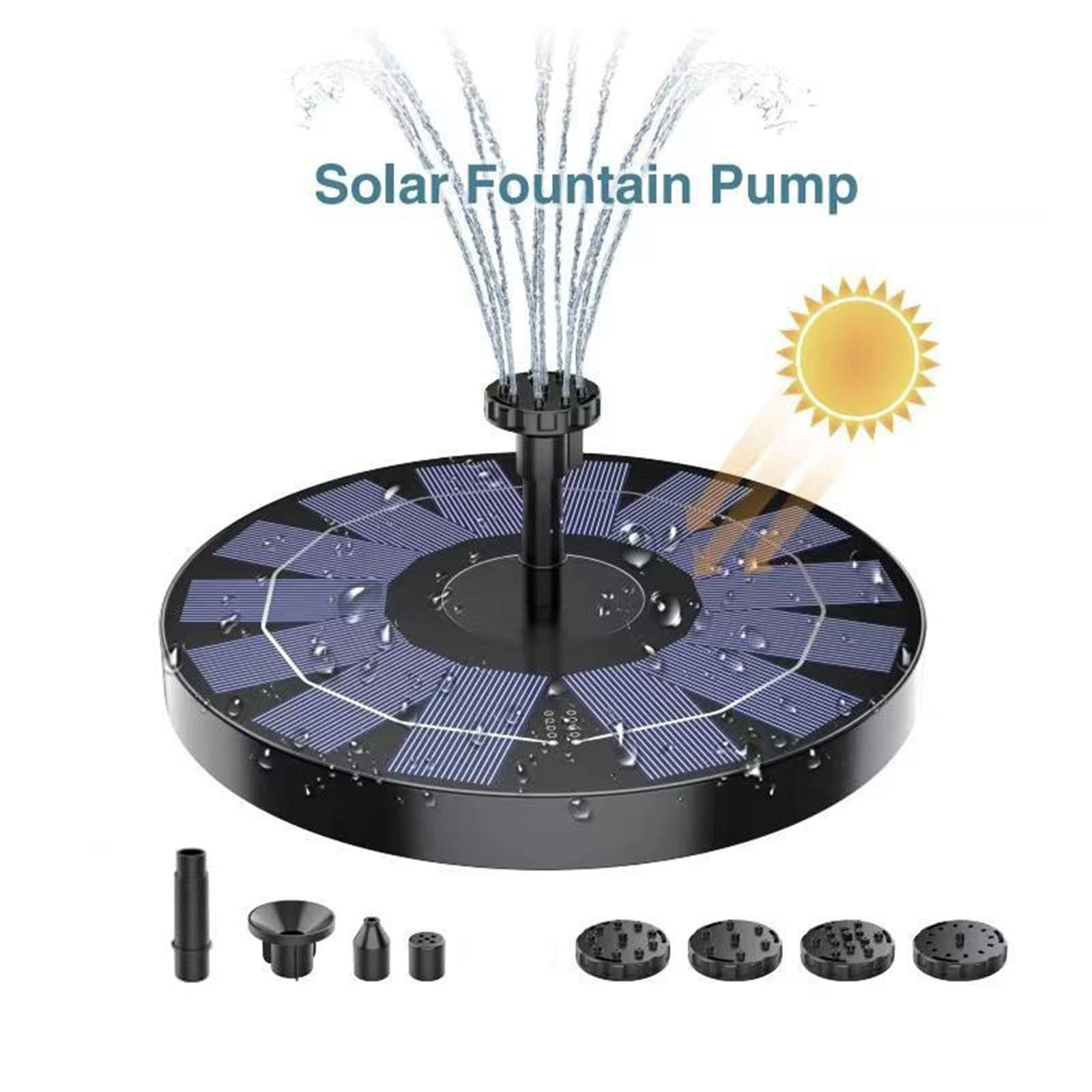 Solar Pump Freestanding Floating Solar Bird Bath Water Pump Garden Bird