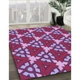 thumbnail image 3 of Ahgly Company Machine Washable Indoor Square Transitional Orchid Purple Area Rugs, 5' Square, 3 of 7