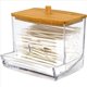 thumbnail image 4 of 2X Dispensador de Hisopos de Algodón, Caja de Almacenamiento para Decoración de Mesa de Baño, Soporte Transparente para Almacenamiento, 4 of 5