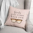 thumbnail image 2 of Creative Products Girls Just Wanna Have Fun Cheetah Sunglasses 18x18 Spun Poly Pillow, 2 of 2