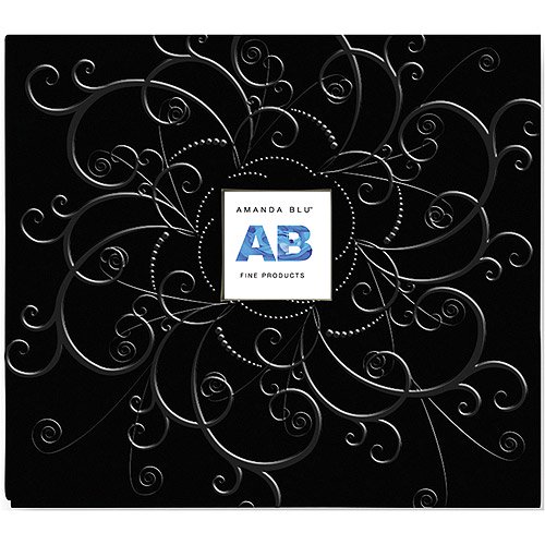 Amanda Blu Embossed Postbound Album with Photo Window, Black Embossed
