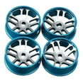 thumbnail image 2 of 4x Metal Wheel Hub Rim Set /128 RC Car - Blue, 2 of 8